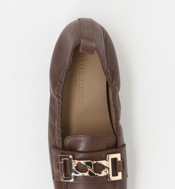 ODETTE E ODILE「ギャザービットモカ フラット15&uarr;」|ローファー|