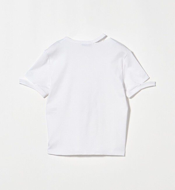 ASTRAET「＜ASTRAET＞フライス エリソデスリット クルーネックTシャツ」|Tシャツ・カットソー|