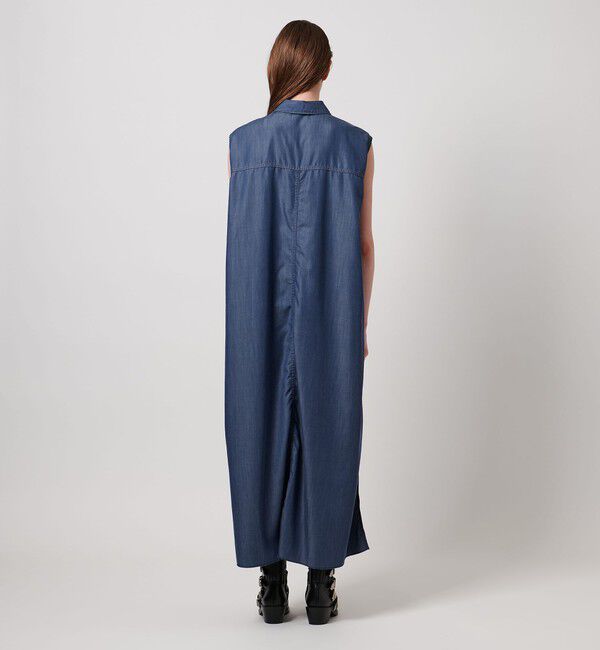 ASTRAET「＜ASTRAET＞スキッパー スリット ノースリーブワンピース」|ワンピース|