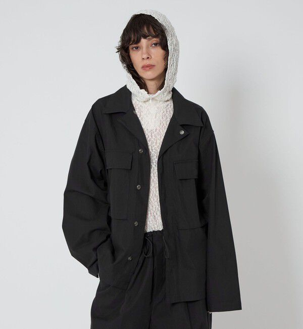 ASTRAET「＜ASTRAET＞ミリタリーシャツ UNISEX」|シャツ・ブラウス|BLACK