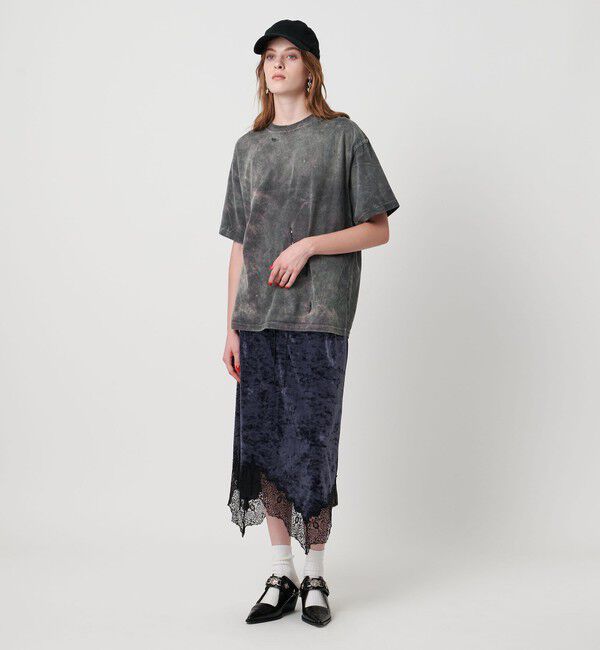 ASTRAET「＜ASTRAET＞コットン アシッド/ダメージ クルーネックTシャツ」|Tシャツ・カットソー|