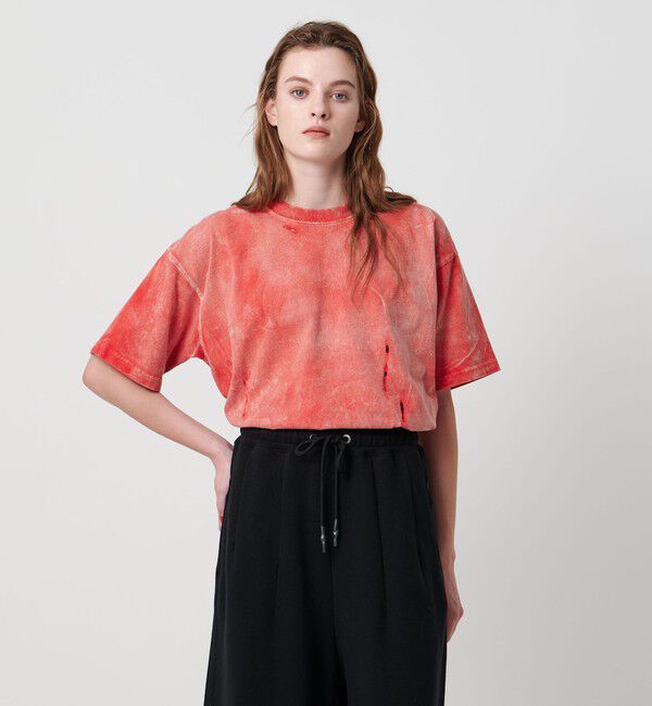 ASTRAET「＜ASTRAET＞コットン アシッド/ダメージ クルーネックTシャツ」|Tシャツ・カットソー|