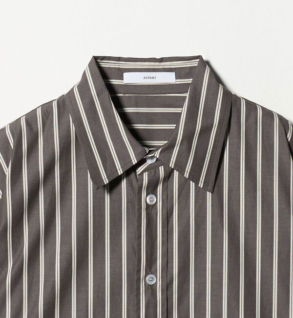 ASTRAET「＜ASTRAET＞ストライプ クロップド レギュラーカラーシャツ」|シャツ・ブラウス|