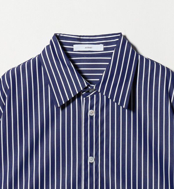ASTRAET「＜ASTRAET＞ストライプ クロップド レギュラーカラーシャツ」|シャツ・ブラウス|