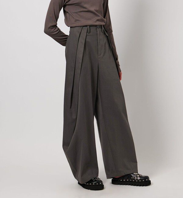 ASTRAET「＜ASTRAET＞コットン ギャバ 2タック テーパードパンツ」|チノ|