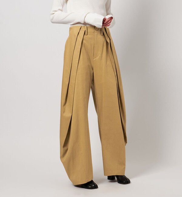 ASTRAET「＜ASTRAET＞コットン ギャバ 2タック テーパードパンツ」|チノ|