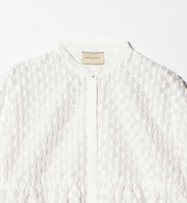 UNITED ARROWS「ラメ ドットジャガード ブラウス」|シャツ・ブラウス|