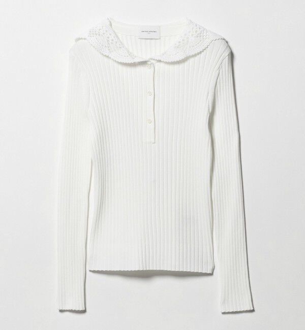 UNITED ARROWS「セーラー エンブロイダリー リブニット ‐ウォッシャブル‐」|ニット・セーター|