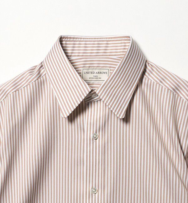 UNITED ARROWS「イージーケア AG ファンシーストライプ ラウンドレギュラーカラー シャツ ー抗菌防臭ー」|シャツ・ブラウス|