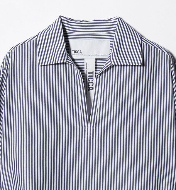 UNITED ARROWS「＜TICCA＞ストライプ スキッパー シャツ」|シャツ・ブラウス|