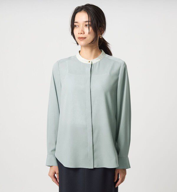 UNITED ARROWS green label relaxing「バイカラー ブラウス」|シャツ・ブラウス|