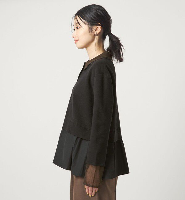 UNITED ARROWS green label relaxing「ポロニット ドッキング プルオーバー」|ニット・セーター|