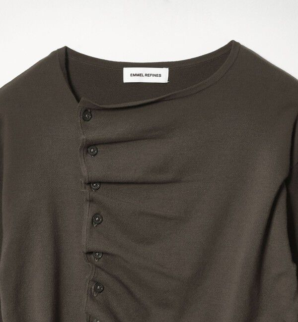 EMMEL REFINES「＜EMMEL REFINES＞EM アシメタック ボタン カーディガン」|カーディガン|