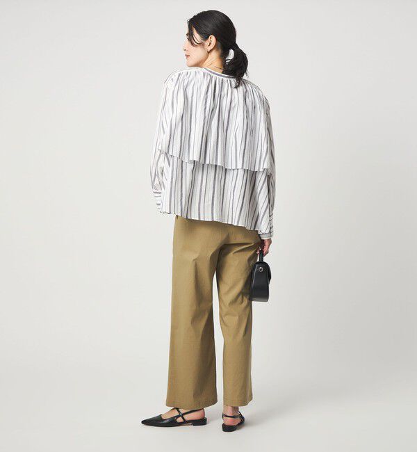 UNITED ARROWS green label relaxing「［size SHORTあり］ボイル レイヤー ギャザー ブラウス」|シャツ・ブラウス|