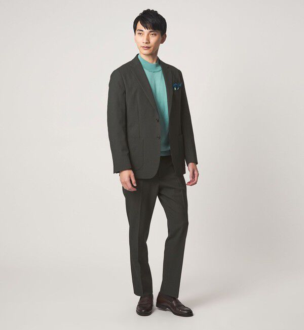 UNITED ARROWS green label relaxing「A+ ポリエステル シャークスキン スタンダード イージー セットアップ パンツ スラックス -ウォッシャブル」|スラックス|