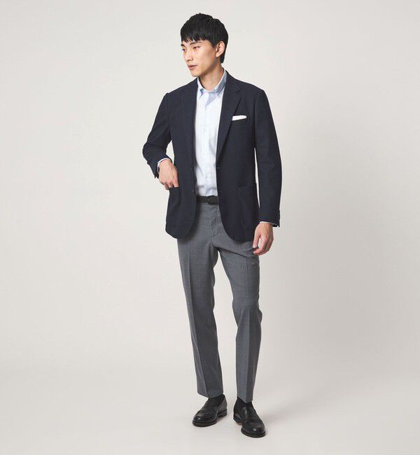 UNITED ARROWS green label relaxing「エブリット コットンオックス ストライプ スナップ ボタンダウン シャツ -イージーアイロン-」|シャツ・ブラウス|