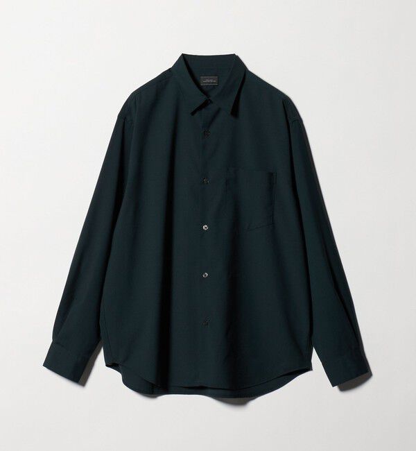 UNITED ARROWS green label relaxing「ウォッシャブル トロ ジャストルーズ シャツ -ストレッチ-」|シャツ・ブラウス|DK.GREEN