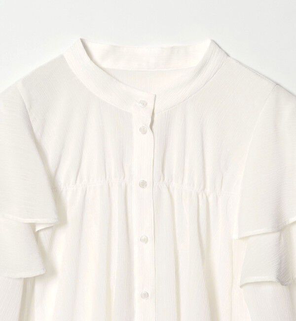 EMMEL REFINES「 ＜EMMEL REFINES＞EM ヨウリュウフリル スタンドカラー ブラウス」|シャツ・ブラウス|