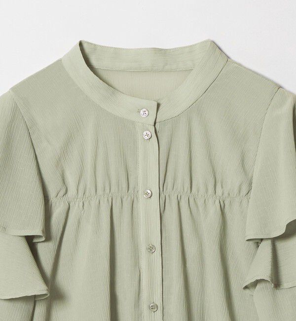 EMMEL REFINES「 ＜EMMEL REFINES＞EM ヨウリュウフリル スタンドカラー ブラウス」|シャツ・ブラウス|