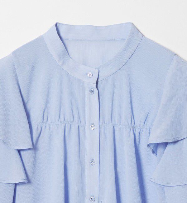 EMMEL REFINES「 ＜EMMEL REFINES＞EM ヨウリュウフリル スタンドカラー ブラウス」|シャツ・ブラウス|