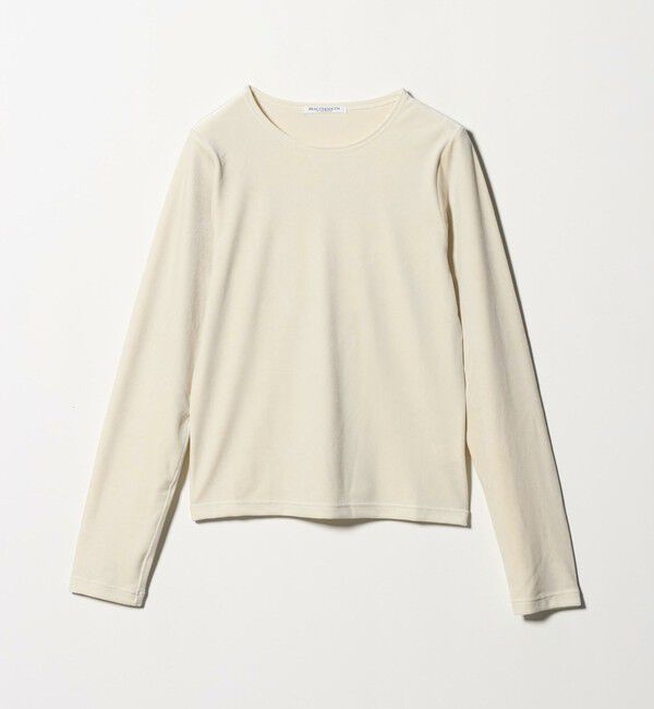 BEAUTY&YOUTH UNITED ARROWS「ポリエステルブレンド ベロアロングスリーブ Tシャツ」|Tシャツ・カットソー|
