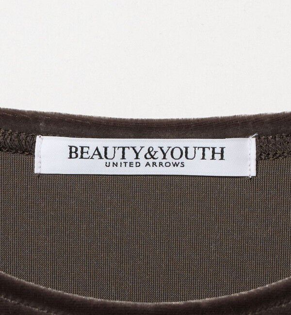 BEAUTY&YOUTH UNITED ARROWS「ポリエステルブレンド ベロアロングスリーブ Tシャツ」|Tシャツ・カットソー|