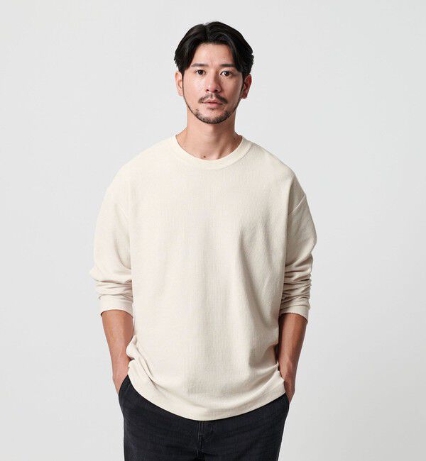 BEAUTY&YOUTH UNITED ARROWS「【WEB限定 WARDROBE SMART】エアリー カノコ  カットソー 【抗菌・防臭】」|Tシャツ・カットソー|OFF WHITE