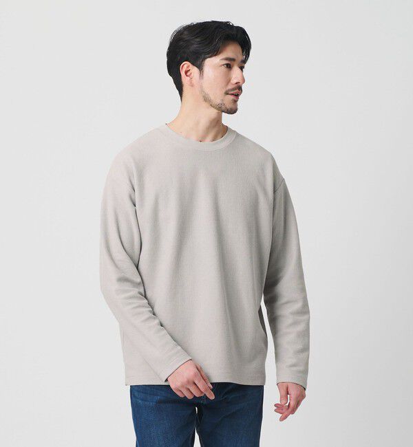 BEAUTY&YOUTH UNITED ARROWS「【WEB限定 WARDROBE SMART】エアリー カノコ  カットソー 【抗菌・防臭】」|Tシャツ・カットソー|LT.GRAY