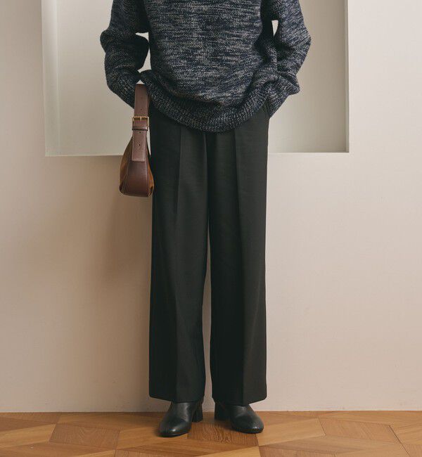 BEAUTY&YOUTH UNITED ARROWS「裏起毛バックゴム ストレートパンツ ウォッシャブル」|スラックス|