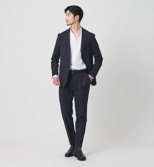 BEAUTY&YOUTH UNITED ARROWS「【WEB限定 WARDROBE SMART】TW ツイル セットアップ/ジャケット＆イージーパンツ」|スーツ|NAVY
