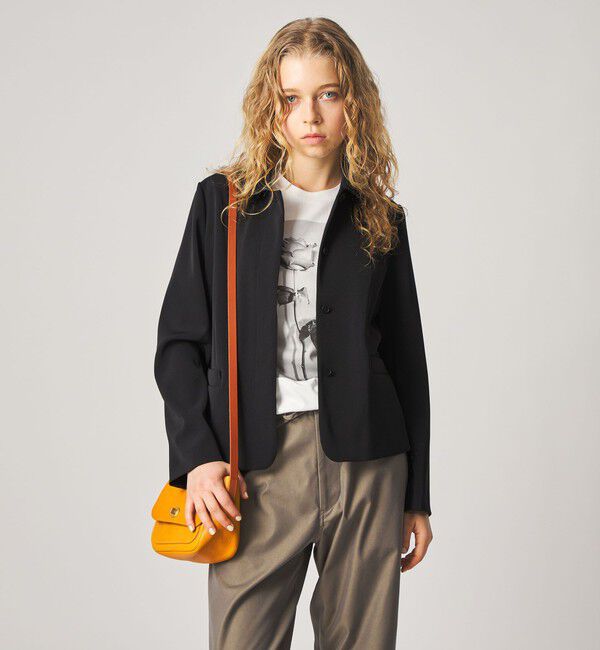 STEVEN ALAN「＜Steven Alan＞フライフロント ジャケット」|テーラードジャケット|BLACK