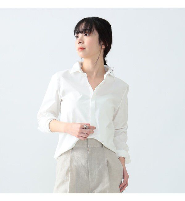 Demi-Luxe BEAMS 「AK+1 / 刺繍 レギュラーカラーシャツ」|シャツ・ブラウス|