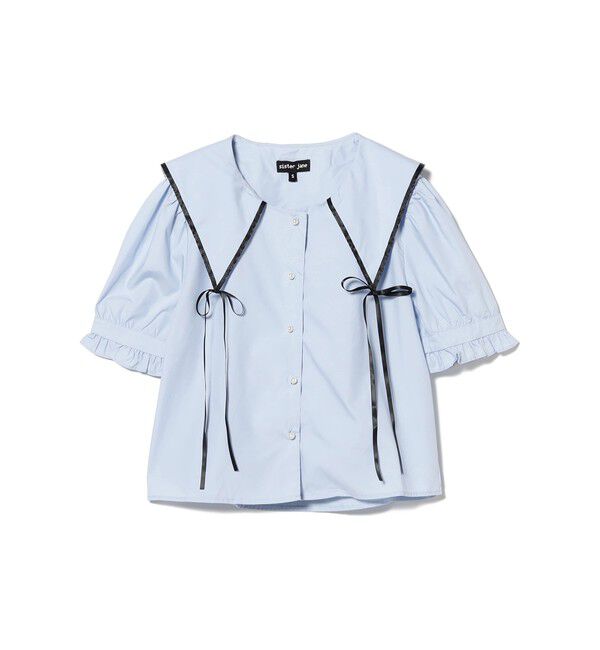 Ray BEAMS 「sister jane / Glassy Bowed Collar ブラウス」|シャツ・ブラウス|
