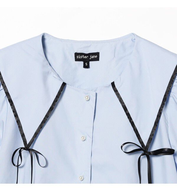Ray BEAMS 「sister jane / Glassy Bowed Collar ブラウス」|シャツ・ブラウス|