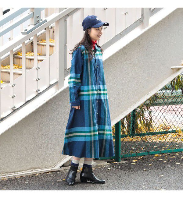 BEAMSBOY「ビッグ タータン ワンピース」|ワンピース|