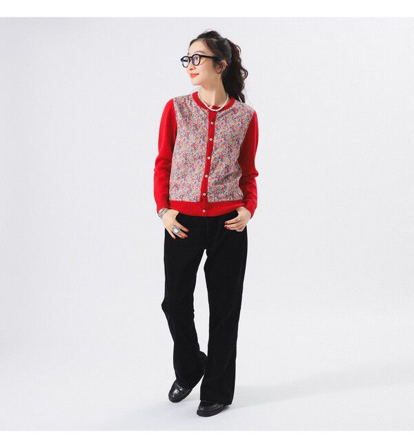 BEAMSBOY「リバティ パッチ カーディガン」|ニット・セーター|