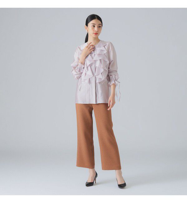 Demi-Luxe BEAMS 「フリル オーガンジー ブラウス」|シャツ・ブラウス|