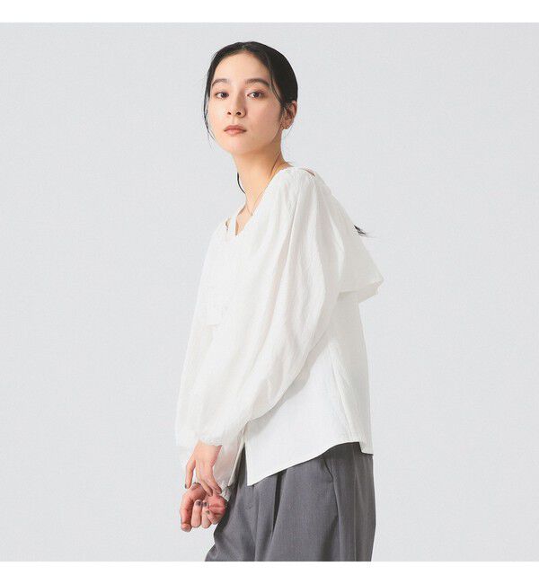 Ray BEAMS 「ヨーク レイヤー オフショルダー ブラウス」|シャツ・ブラウス|