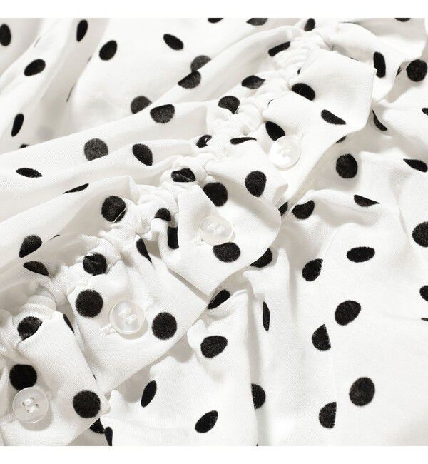 Ray BEAMS 「ドット センター ギャザー ブラウス」|シャツ・ブラウス|