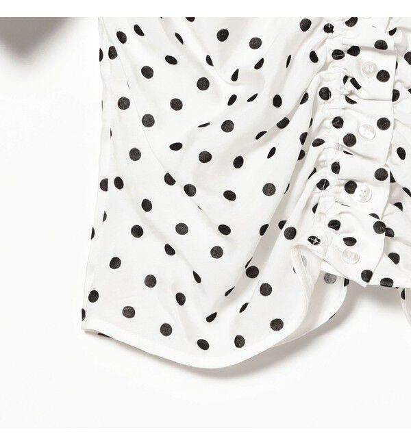 Ray BEAMS 「ドット センター ギャザー ブラウス」|シャツ・ブラウス|