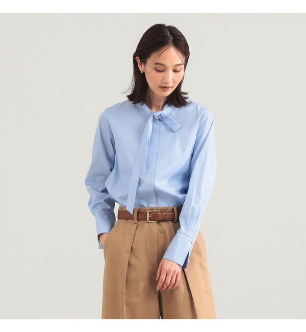 Demi-Luxe BEAMS 「コットン リボンタイ シャツ」|シャツ・ブラウス|