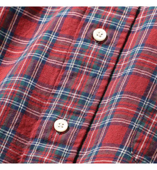 BEAMS PLUS「BEAMS PLUS / インディゴチェック ボタンダウンシャツ」|シャツ・ブラウス|