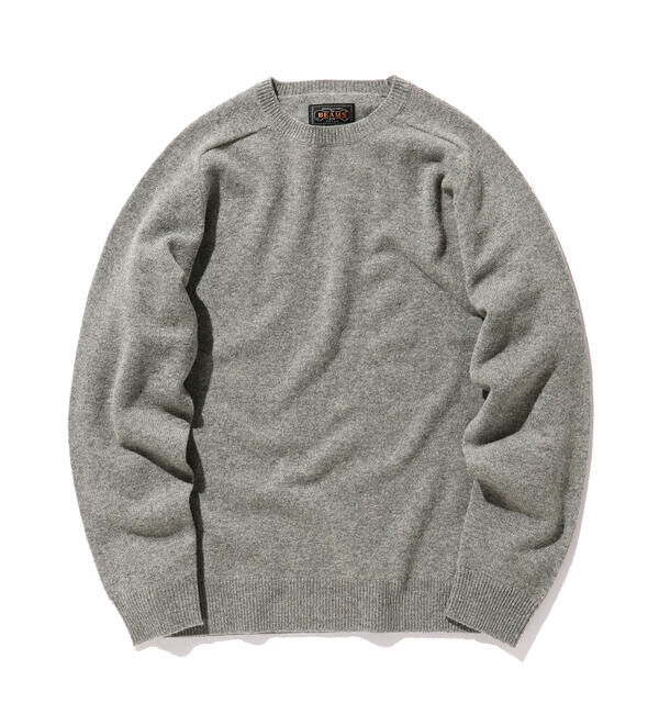 BEAMS PLUS「BEAMS PLUS / 9ゲージ クルーネックニット」|ニット・セーター|GREY