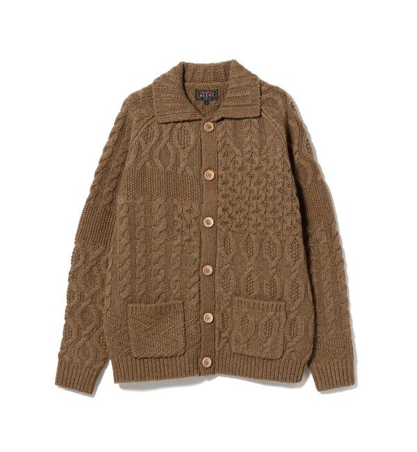BEAMS PLUS「BEAMS PLUS / Cardigan Alan Patchwork」|カーディガン|