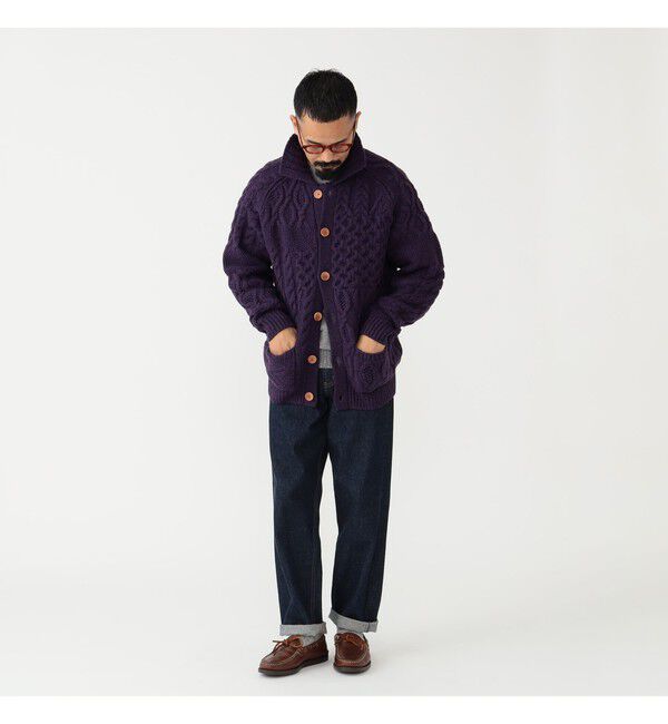 BEAMS PLUS「BEAMS PLUS / Cardigan Alan Patchwork」|カーディガン|
