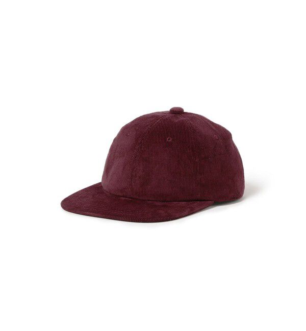 BEAMS PLUS「BEAMS PLUS / レジメンタル ストラップ コーデュロイ 6パネル キャップ」|その他|BURGUNDY