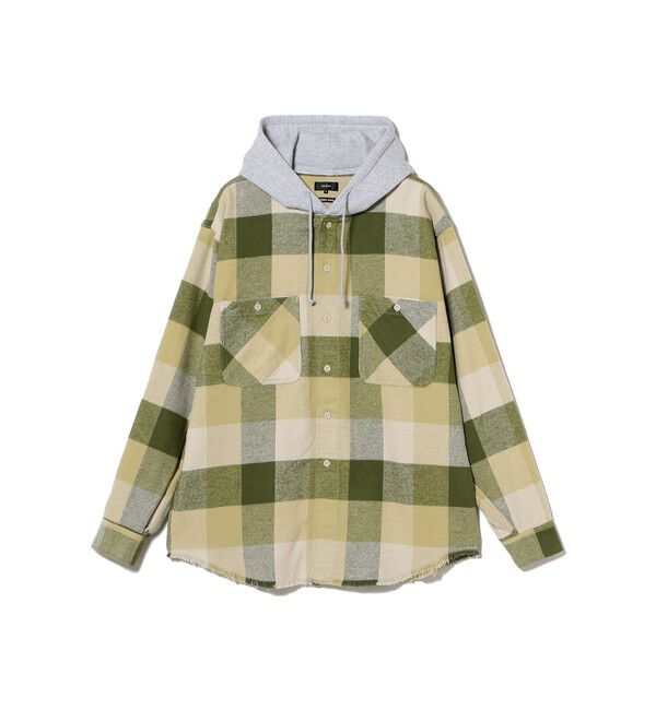 BEAMS「フード チェック ネルシャツ」|シャツ・ブラウス|OLIVE