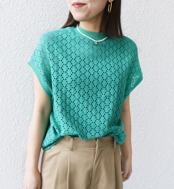 SHIPS for women「《一部追加予約》【WEB限定】〈手洗い可能〉アイレット クルーネック プルオーバー」|Tシャツ・カットソー|ケリー