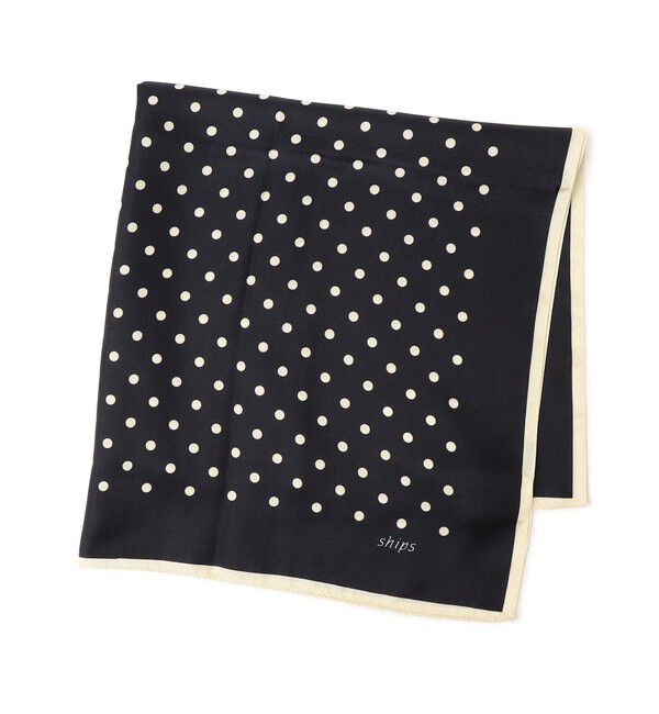 SHIPS for women「ドットシルクスカーフ 65&times;65」|バンダナ・スカーフ|