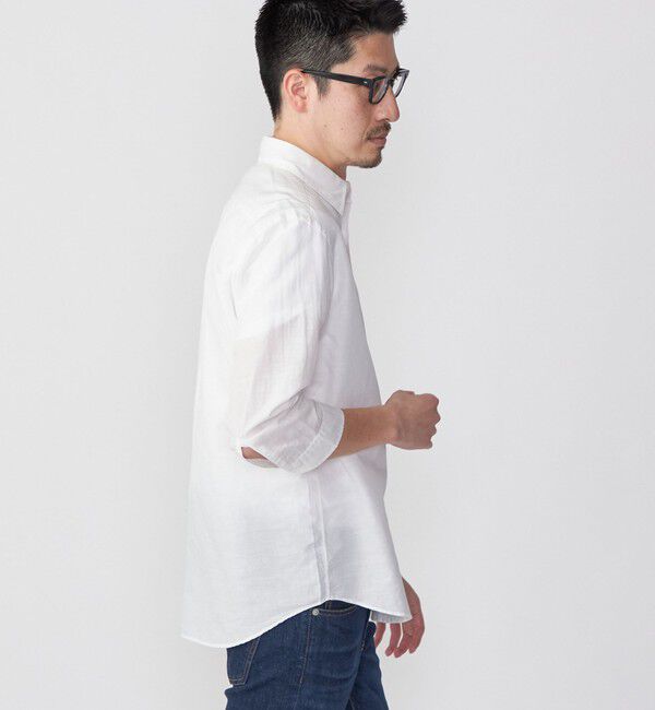 SHIPS「SHIPS: Herdmans コットン/リネン 7スリーブ シャツ」|シャツ・ブラウス|
